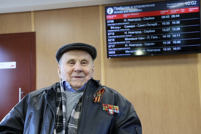 5 мая первым из ветеранов в столицу отправился 103-летний Николай Федорович Шишкин из Нижнего Новгорода
